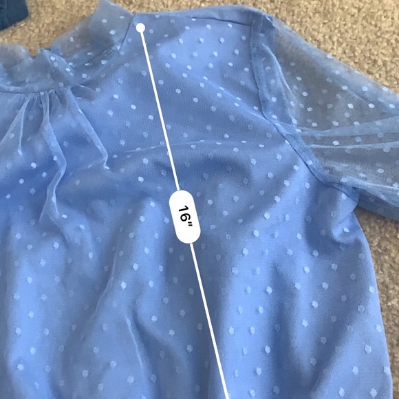 SHEIN mesh mock neck polka dot crop top - Picture 4 of 9